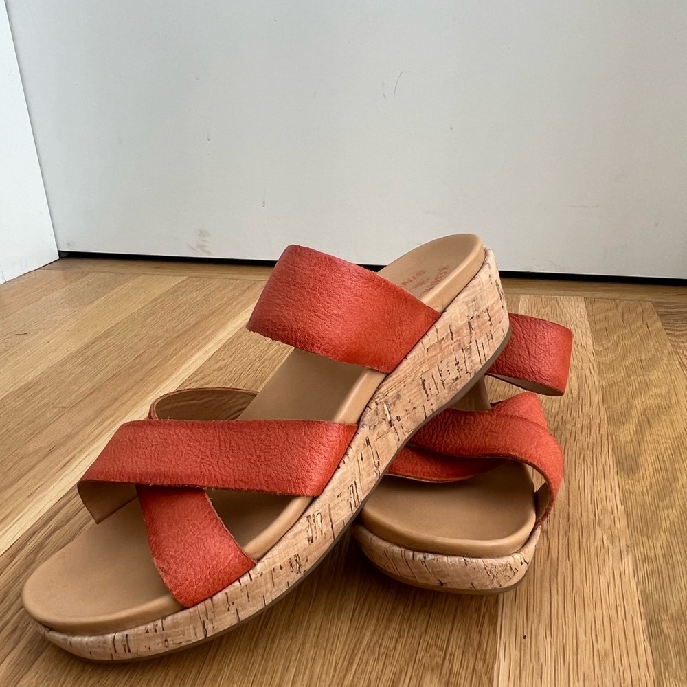 Women's Red Wedge Sandals